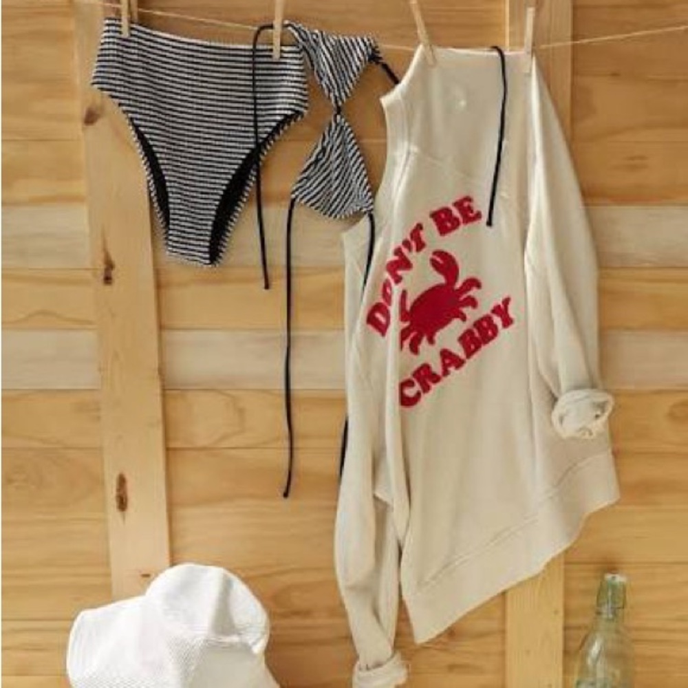 AERIE DONT BE CRABBY SWEATSHIRT PULLOVER - Picture 2 of 6